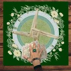 Altar Cloth-bridget s Cross-green Floral Background-19 2 x 19 2 - 100  Polyester