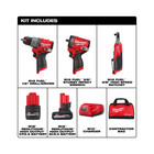 Milwaukee 3424-23 M12 Fuel Combo Kit Stubby Impact Ratchet Drill Driver