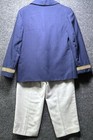 Boys Pilot Or Naval Costume Suit 2pc Sz 4 5 Navy Blazer White Pants Made In Usa