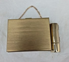 Mcm Vintage Gold Tone Zell Fifth Avenue Vanity Carryall Compact  lipstick Holder
