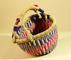 African Bolga Basket Handwoven Ghana Market Storage Decor-g6300