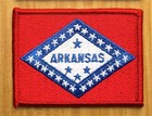 Gemsco Nos Vintage Quality Patch -  1  Pair - State Flag Of Arkansas - Ar 