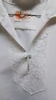 Vintage Iolani Hawaii Tiki Men   s White Cream Hawaiian Shirt Size L