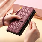 For Iphone 17 16e 15 14 13 12 11 Pro Max 8 Case Zipper Leather Wallet Flip Cover