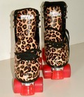 Impala Quad Roller Skates   Leopard   Women   s Size 10   Quad 58x32 Wheels   Nos