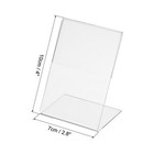 Mini Acrylic Sign Display Holder 2 8x4   Slant Back Name Tag Vertical 10pcs