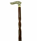 Wooden Working Style Walking Cane Heavy Head Handle Design Walking Brass Handle