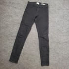 Cotton On Jeans Womens 4 Black Skinny Low Rise Dark Wash Pants Denim Casual