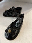Vintage Black Doll Shoes Faux Leather Look 2 1 8   