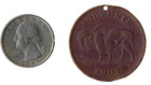 Holed Historic Pan American Exposition Buffalo Ny Antique 1901 Coin Token Medal
