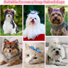 Dog Bows With Rubber Bands dog Hair Accessories Set  100pcs Cute Puppy Dogs Smal