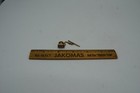 Vintage Gold Tone Initial S Tie Tack Lapel Pin With Chain   Bar Clutch Men s