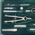Vintage Keuffel   Esser Co  Drafting Set Drawing Guide And Tools