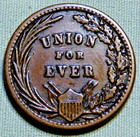 1863 Civil War Token With George Washington Riding A Horse   First In War Lot169