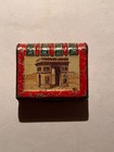 Antique Old Case Matchbox Matches Box Pocket Holder Tin Metal Litho Medicine Adv