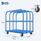 2-in-1 Platform Truck Cart Steel Panel Flatbed Dolly Cart 2200lbs With 4 Casters