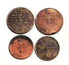 Lot Of 4 Vintage Triborough Bridge   Tunnel Tokens New York Nyc Transit Coins