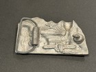 Vtg 70s Capt Hawks Sky Patrol Steam Locomotive Train Belt Buckle Mountain 3d