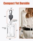 Badge Holder Retractable Clip Heavy Duty Carabiner Badge Reel Keychain With Lany