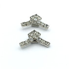 Clear Rhinestone Shoe Clips - Silver-tone Prong-set Bridal Wedding Prom Bling