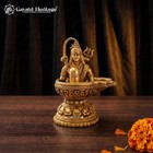 Handcrafted Brass Shiva Lingam With Nandi Statue Hindu Mandir Decor  4 5  H 