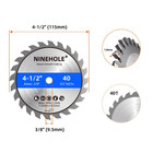 3pack 4 1 2 Inch Circular Saw Blade 40t With 3 8-inch Arbor  Tct Carbide Tipped
