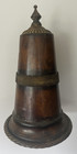 Vtg Metal Wall Bell Sconce Rope Twist Finial Nautical  Maritime 15  Tall Decor
