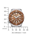 Citizen Men Analog Automatic Casual Watch Classic Dress Brown Dial Waterproof Ro