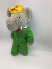 Vintage King Babar The Elephant Stuffed Plush Eden Toy Random House 1977