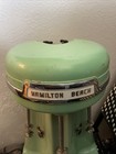 Mid Century Vtg Hamilton Milkshake Malt Jadeite Green Triple Mixer Tested