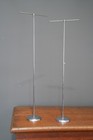 Antique Clothing Rack T Bar Vintage Cast Iron Base Countertop Shirt Display Vtg