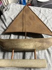 Vtg Model Pond Boat Sloop Sailing Boat Nautical