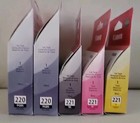 5-pk Genuine Canon 220 221 Black magenta yellow Ink Cartridges    New   Sealed
