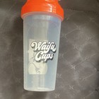 Waifu Cups 24 Fl Oz Clear Plastic Bottle  Orange Screw-on Lid