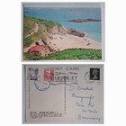 1960s Herm Island Guernsey Stamps On Postcards X 2 See Details
