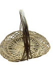 Vintage Woven Wicker Gathering Basket Handle Garden Flower Picnic