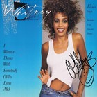 Whitney Housto Framed Cherry Wood Reproduction Signature Lp Record Display   m4 