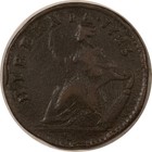 1723 Woods Hibernia Half Penny - Decent Circulated  Strong Details 