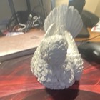 White Bird Figurine Sculpture - Dove   Pigeon Bird Animal Class Figurine