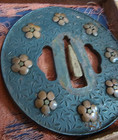    big      tsuba Samurai Swordguard Japanese Katanablade Antique Art Edo