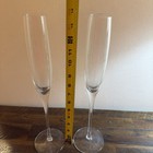 Set Of Two Hand Blown Glass Flutes From Romania Lg Stemware First Toast Wedding