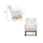 Modern Rocking Chair Nursery Glider  Comfy Rocker Nursery Chair With Foot Res   