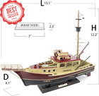 Jaws Orca Wooden Ship Model 15  Shark Fishing Boat Pre-assembled Antique Decor
