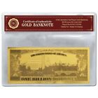  1 Billion Dollar Bill Us Gold Banknote Color With Certificate Of Authenticity