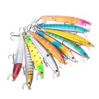 10x Fishing Lures Crankbaits Jerk Bait Minnow Lot Hooks Crank Bait Bass Tackle
