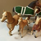 Vintage Toy Horses 50s To 70s  4 Breyer Usa Clydesdales    2 Hong Kong 6 Total