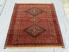 Square Antique Afghan Baluchi Rug 6x6 Hand Knotted Persian Style Oriental Carpet