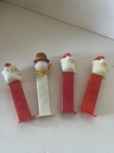 Vintage  With Feet  3 Santa   s And 1 Snowman Pez Dispensers