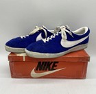 Nike Bruin Suede Us12 5 Blue X White 80s Vintage Used Sneakers W box