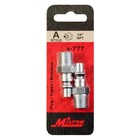 Milton A-style 1 4  M Npt X 1 4  34 Cfm Steel Quick Coupler Plug  10 Pieces